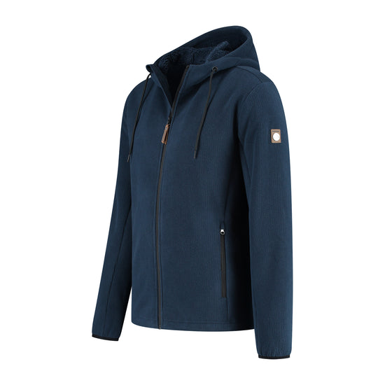 Karlson Men - Hooded Cardigan - Fleece - Navy FL