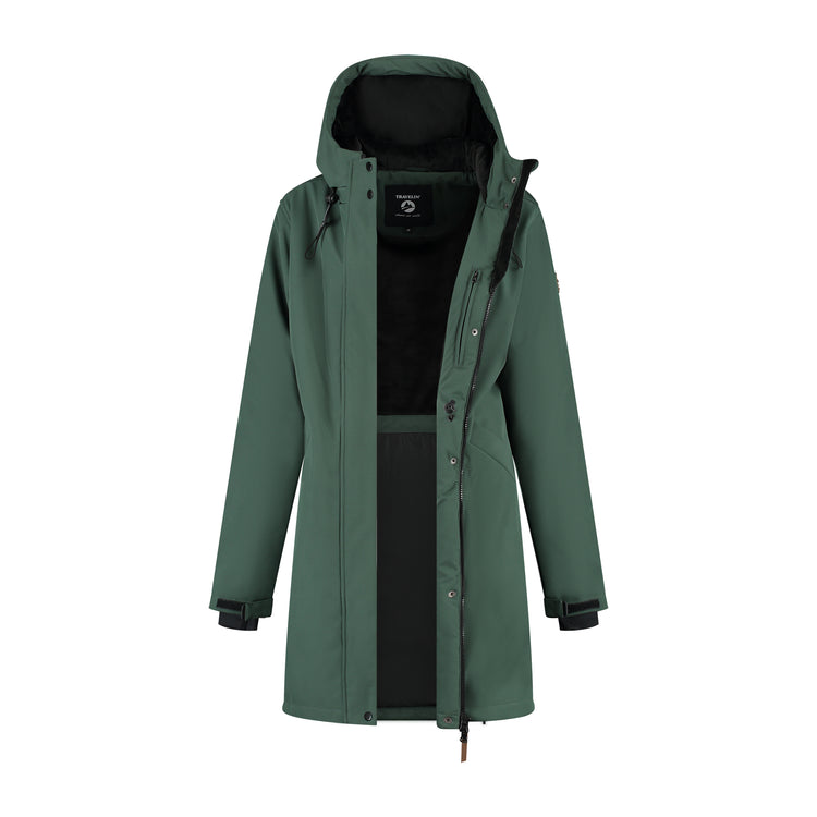 Elina Women - Softshell jacket - Padded - Dark green CVO