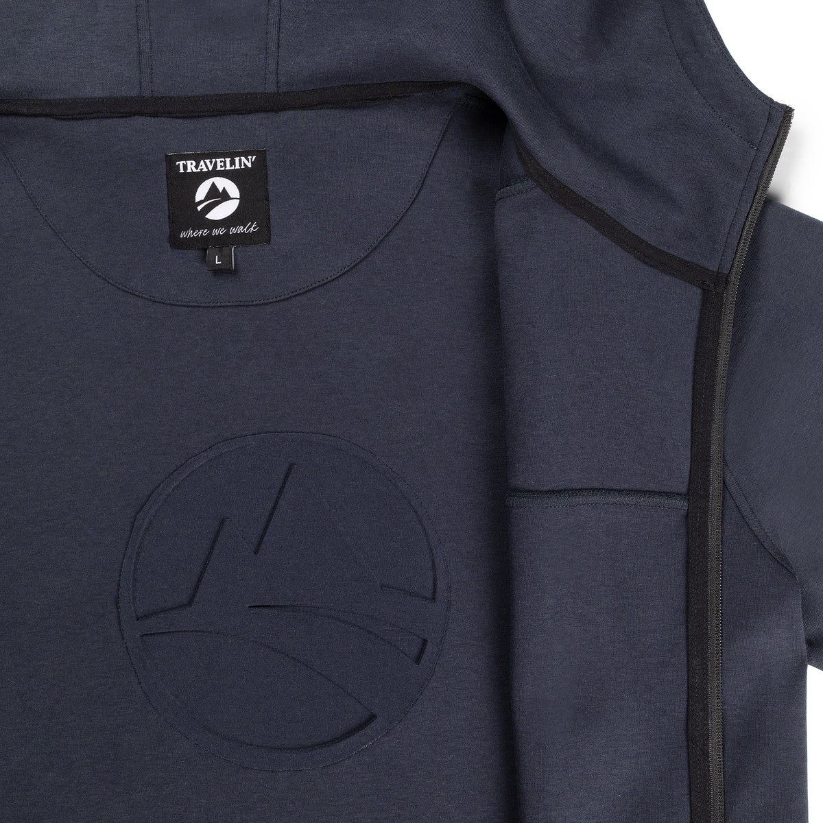 Steffen Men - Hooded Cardigan - Sweat - Navy DCI