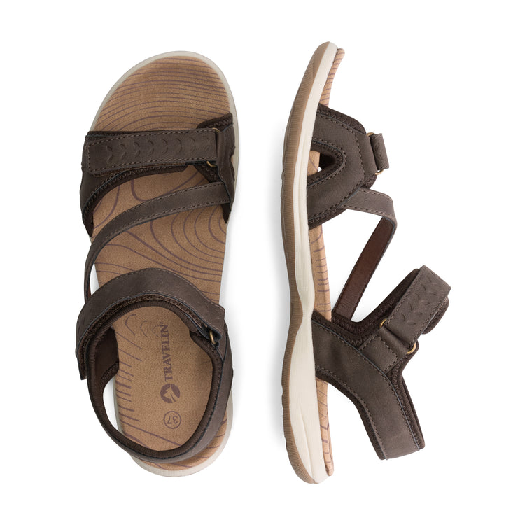 Sollia - Walking sandals - Women - Dark brown UPD