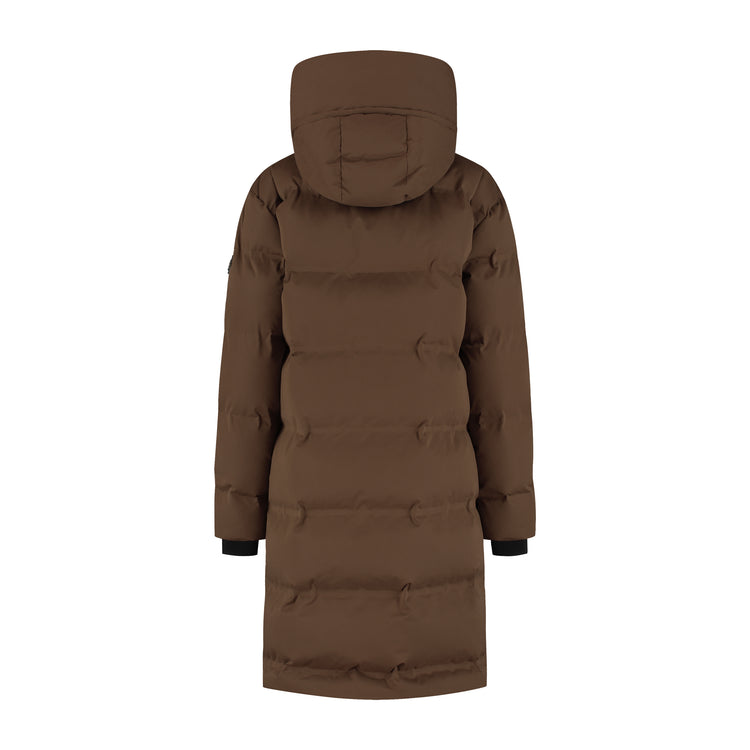 Odda Women - Puffer Winter Jacket - Waterproof - Dark Brown B