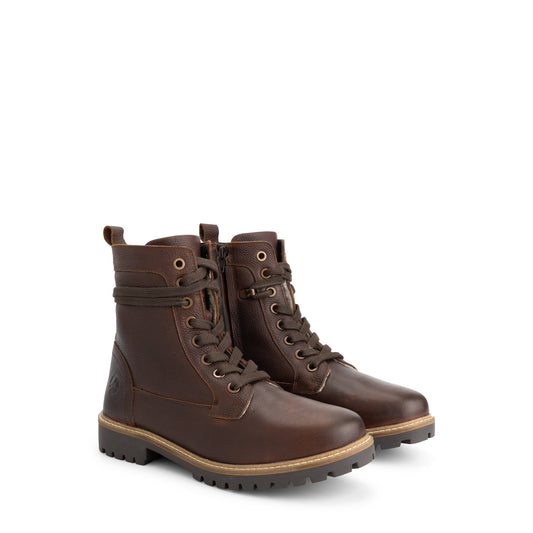Trongsberg Men - Lace-up boots - Wool-lined - Dark brown FRD