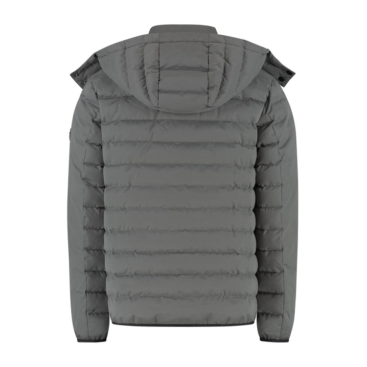 Solveig Men - Puffer Winter Jacket - Waterproof - Grey B