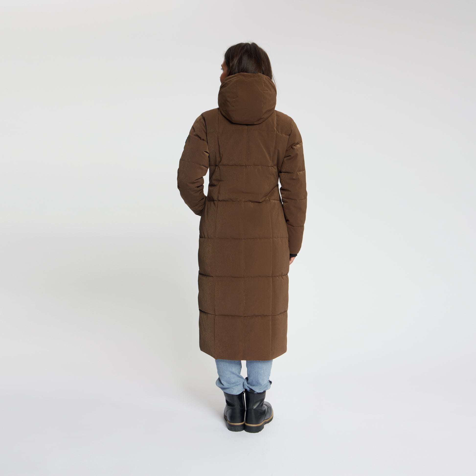 Andels Women - Puffer Winter Jacket - Waterproof - Dark Brown MV4