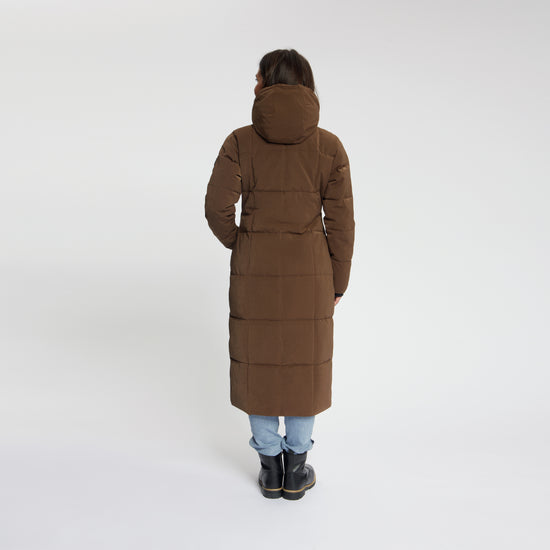Andels Women - Puffer Winter Jacket - Waterproof - Dark Brown MV4