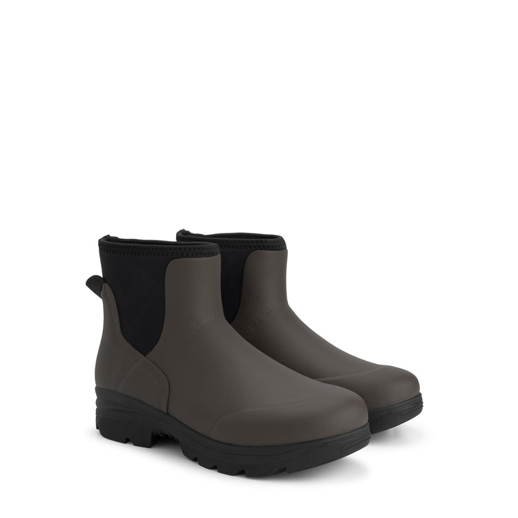 Inari Men - Rubber Ankle Boots - Rain Boots - Dark Brown FRD