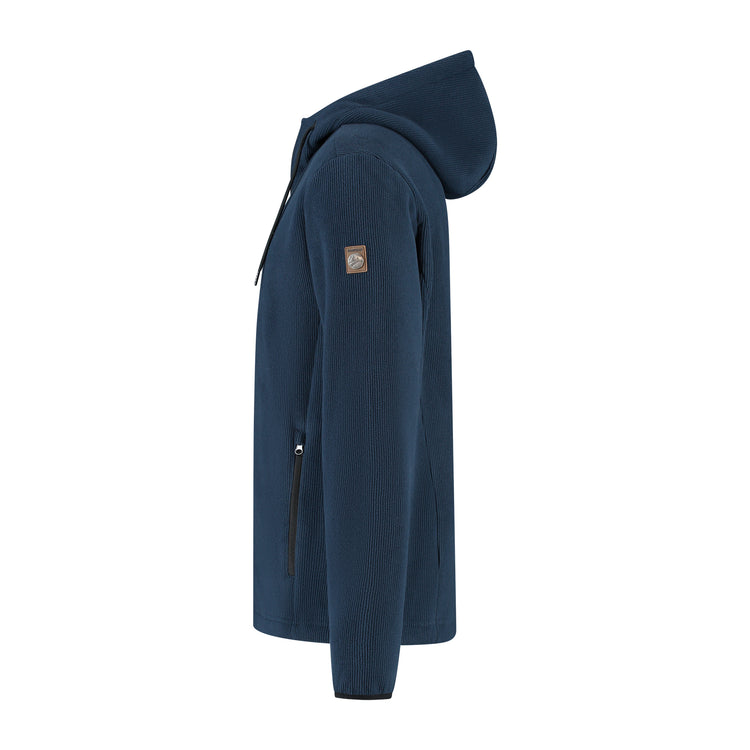 Karlson Men - Hooded Cardigan - Fleece - Navy L
