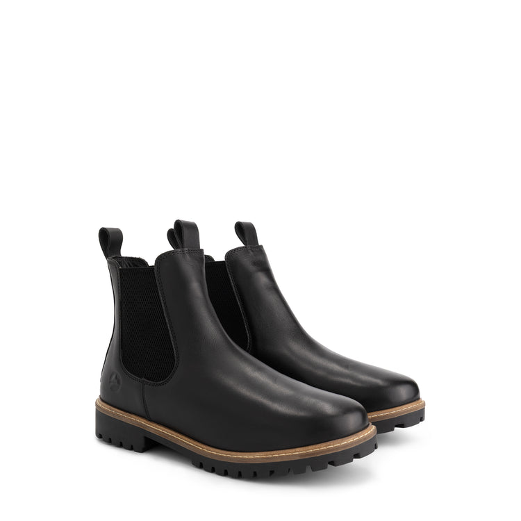 Hemsedal Men - Chelsea Boots - Wool-Lined - Black FRD