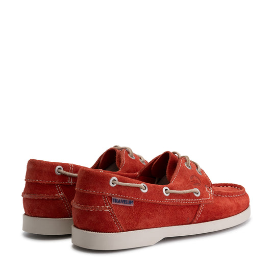 Penzance Women - Boat shoes - Suede - Red BD