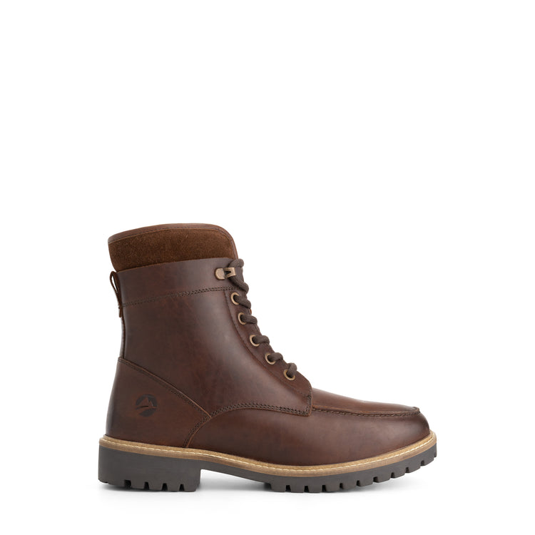 Langstrand Men - Lace-up boots - Wool-lined - Dark brown R