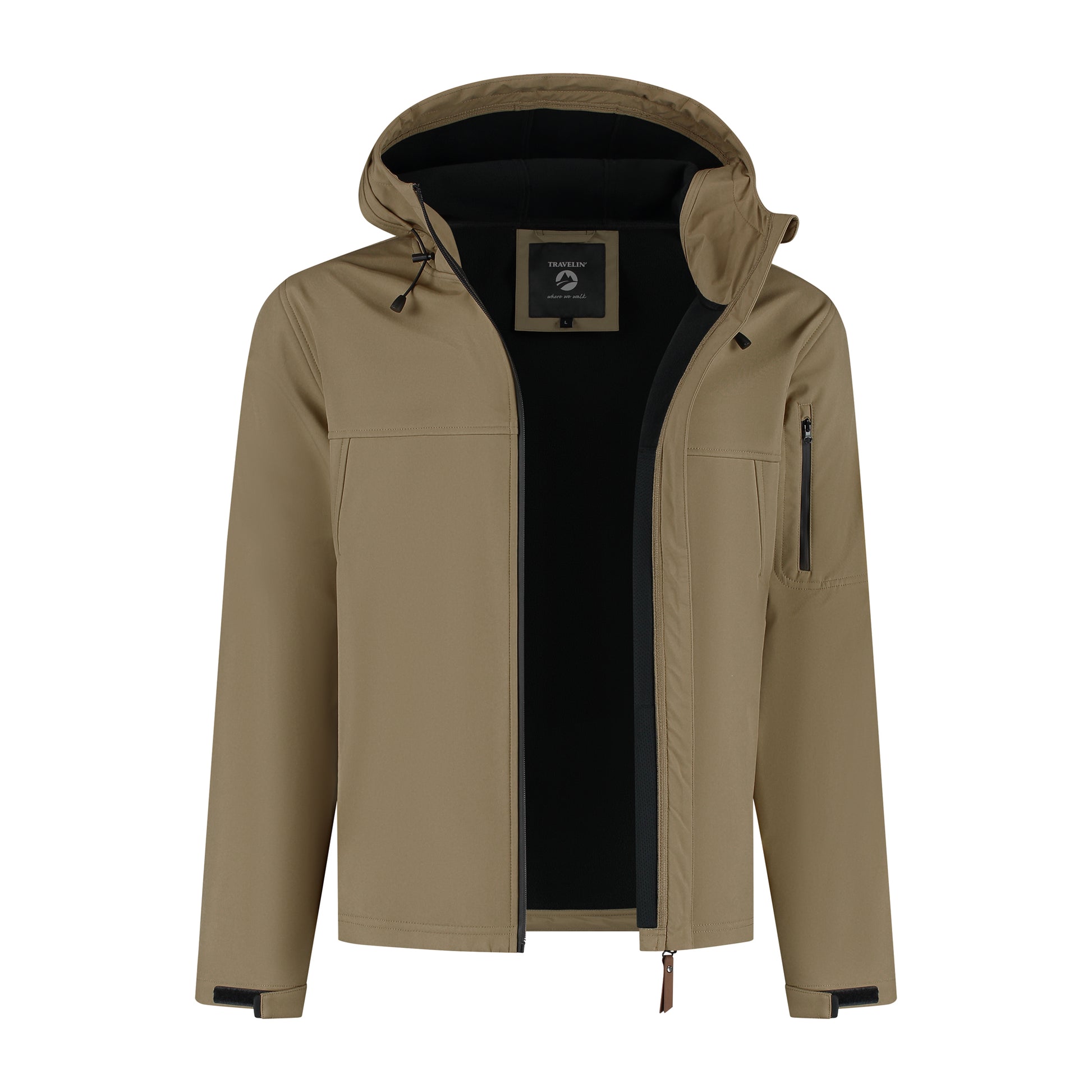 Stian - Waterproof softshell jacket - Men - Brown CVO