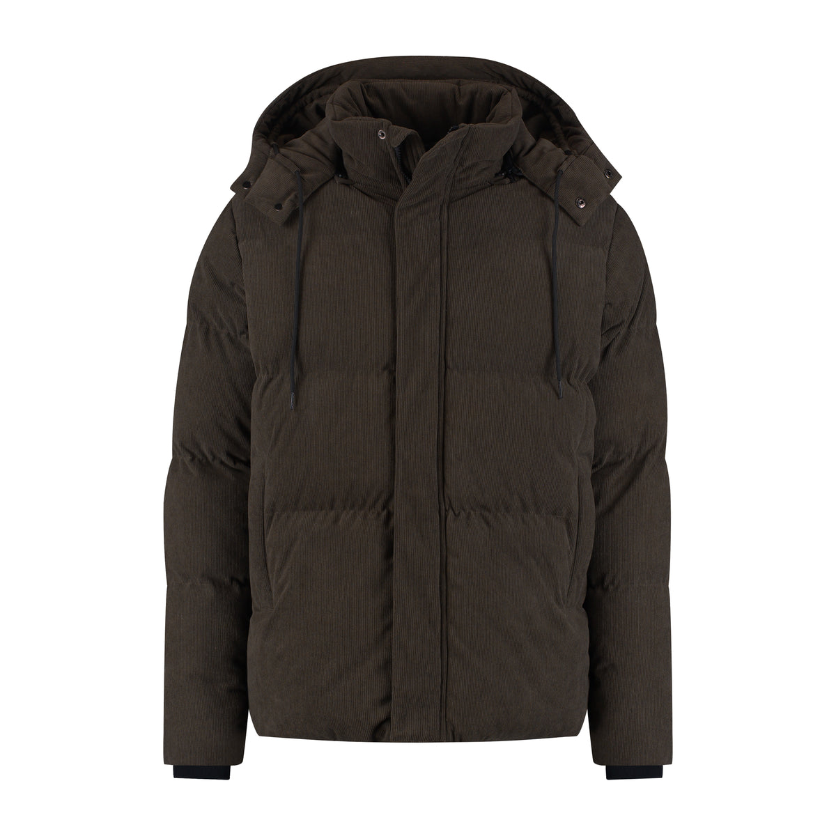 Ulf Men - Puffer Winter Jacket - Corduroy - Dark Brown F