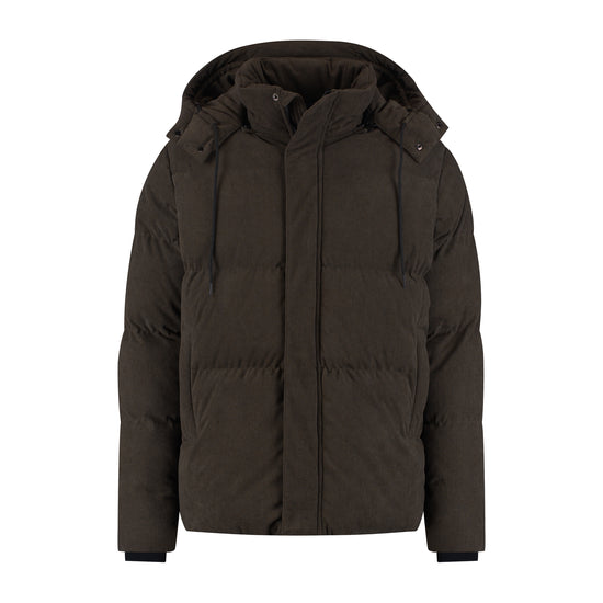 Ulf Men - Puffer Winter Jacket - Corduroy - Dark Brown F