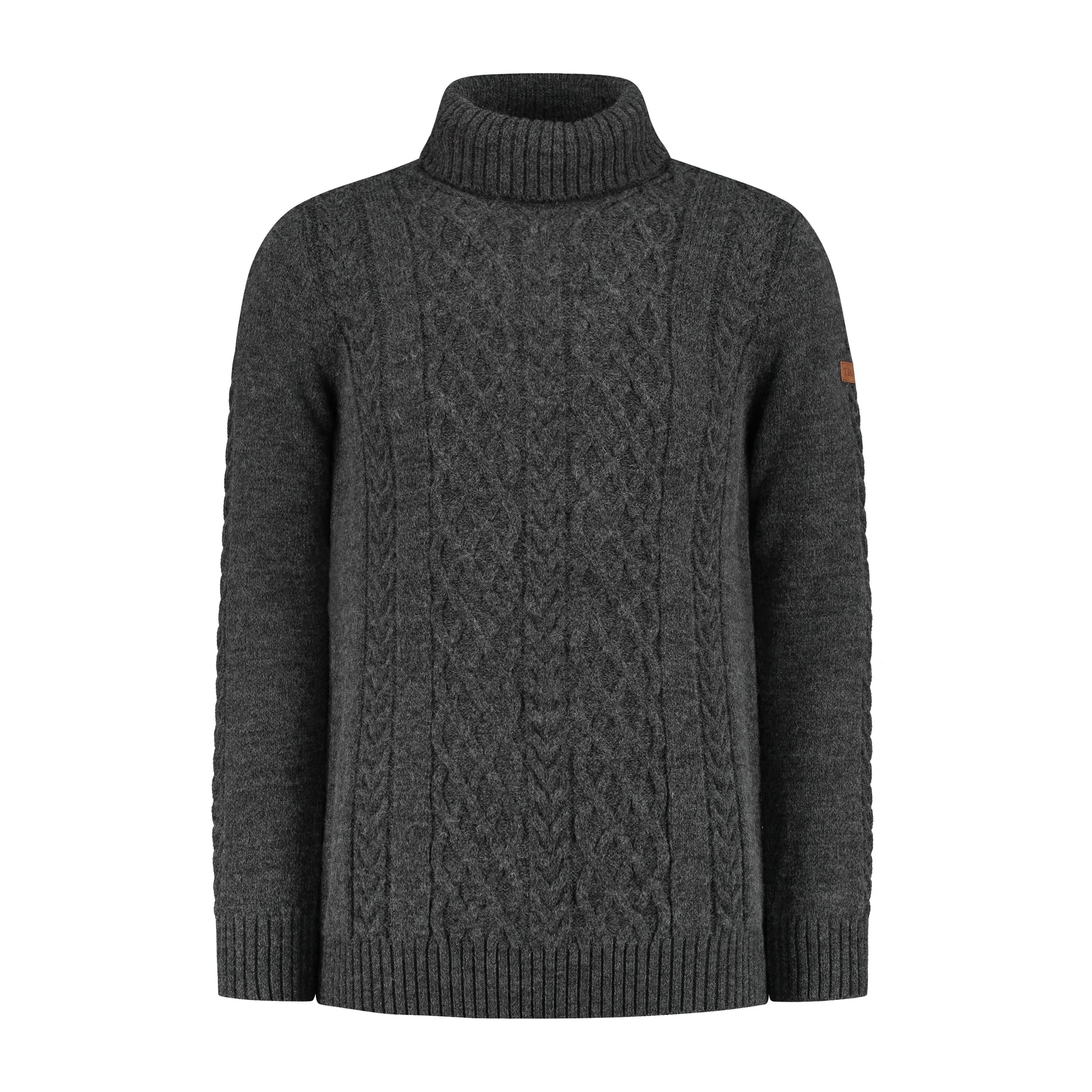 Oulu Men - Turtleneck - Knitted jumper - Dark antracite F