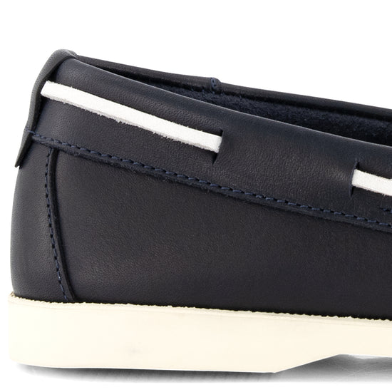 Exmouth Women - Boat shoes - Leather - Blue DFH