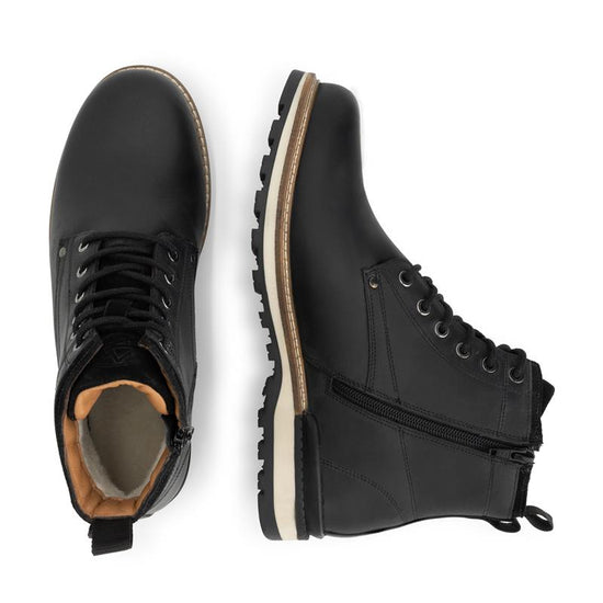 Mosbjerg Men - Lace-up boots - Wool-lined - Black UPD