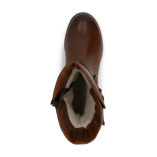 Sogne Women - Biker boots - Wool-lined - Cognac UPS