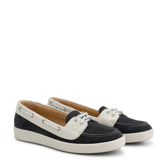 Marazion Women - Boat shoes - Leather - Navy FRD