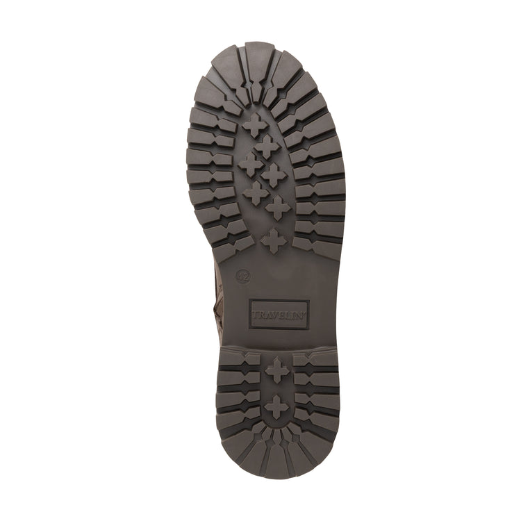 Akland Men - Lace-up boots - Nubuck - Zipper - Dark brown UNS