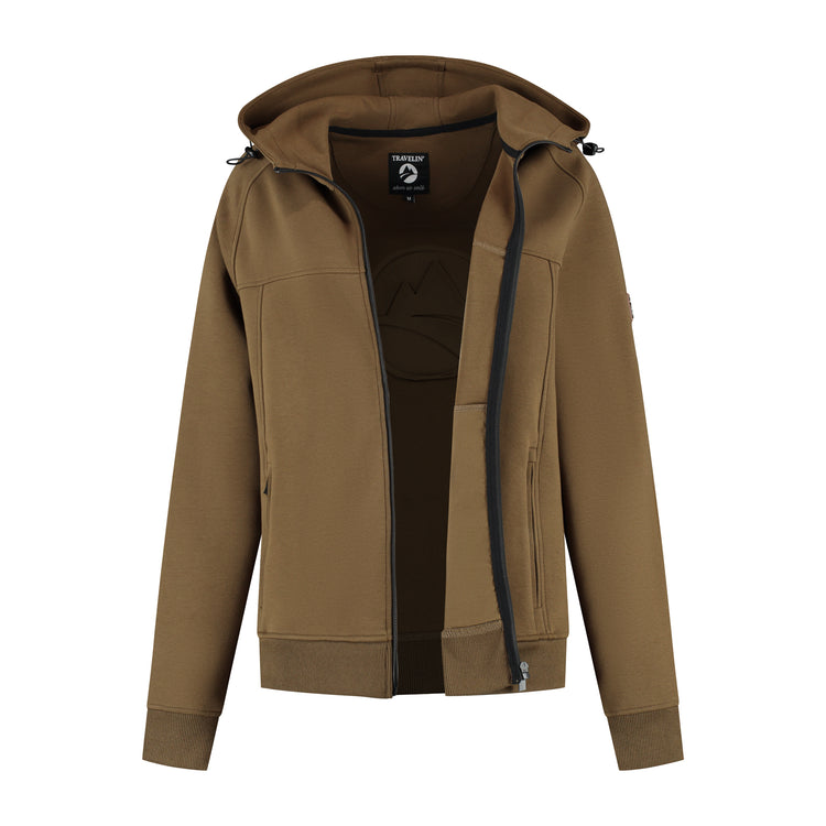 Stine Women - Hooded Cardigan - Sweat - Brown CVO