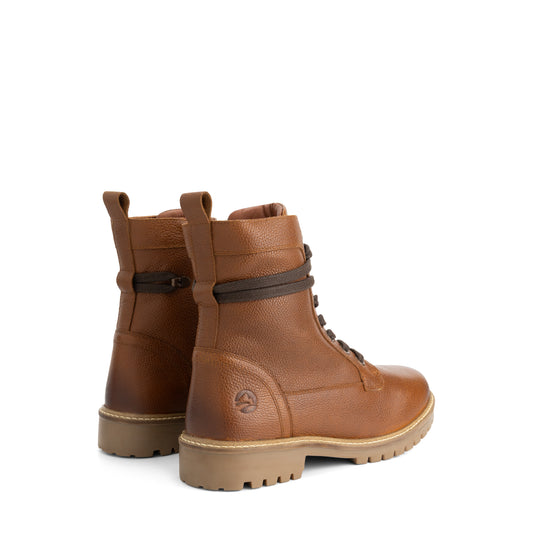 Trongsberg Men - Lace-up boots - Wool-lined - Cognac BD