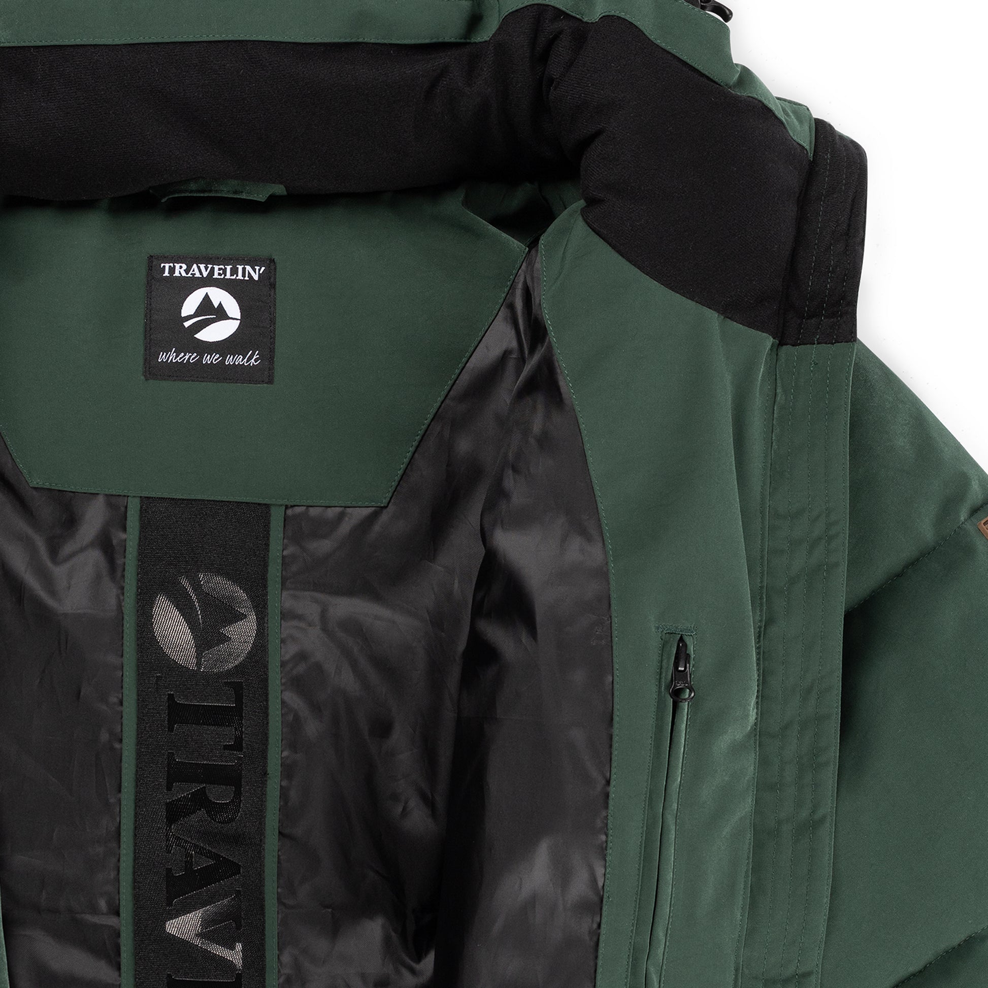 Rissne Women - Puffer jacket - Water-resistant - Dark green DCI