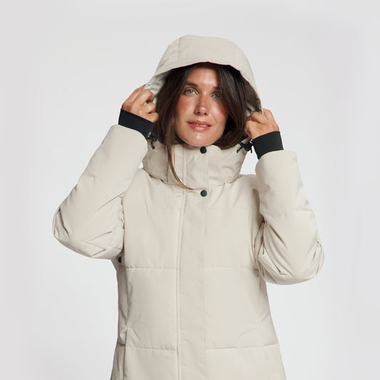 Andels Women - Puffer Winter Jacket - Waterproof - Sand MV2