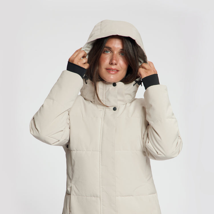 Andels Women - Puffer Winter Jacket - Waterproof - Sand MV2