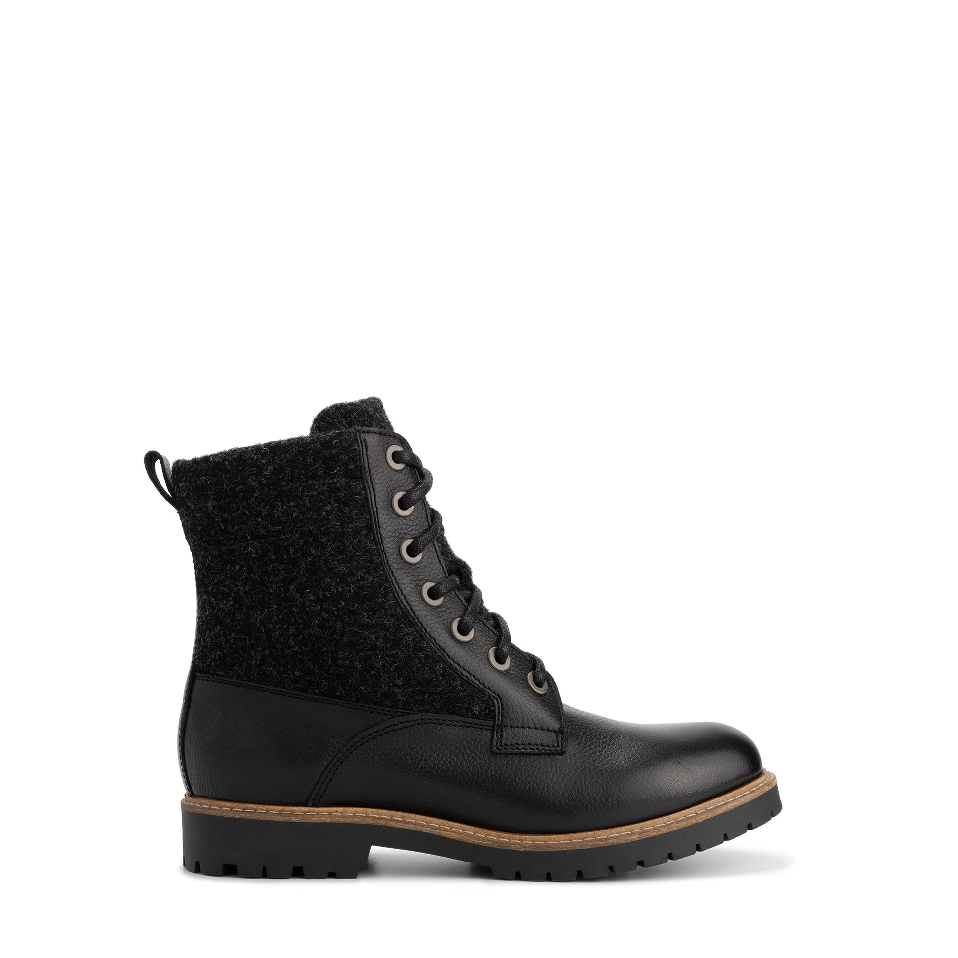 Folge Women - Lace-up boots - Wool/Felt - Black R