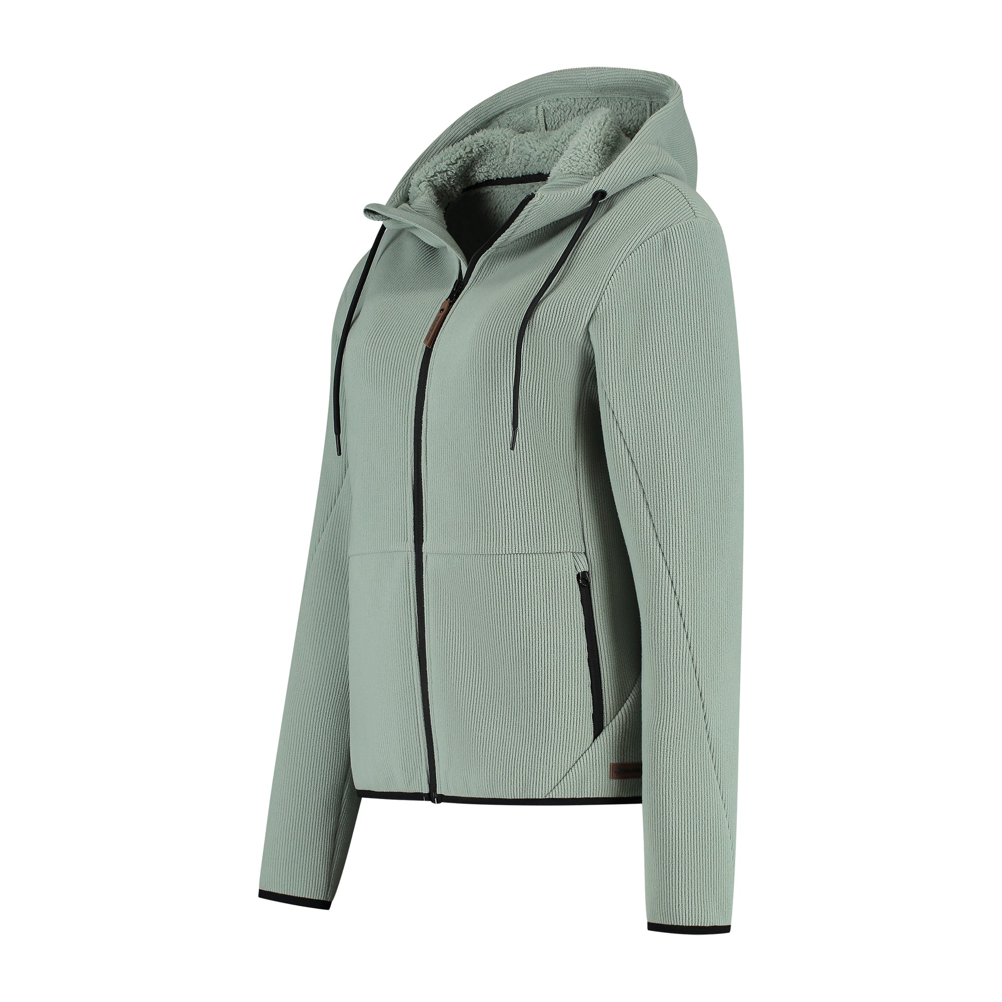 Kirsten Women - Hooded Cardigan - Fleece - Green FL