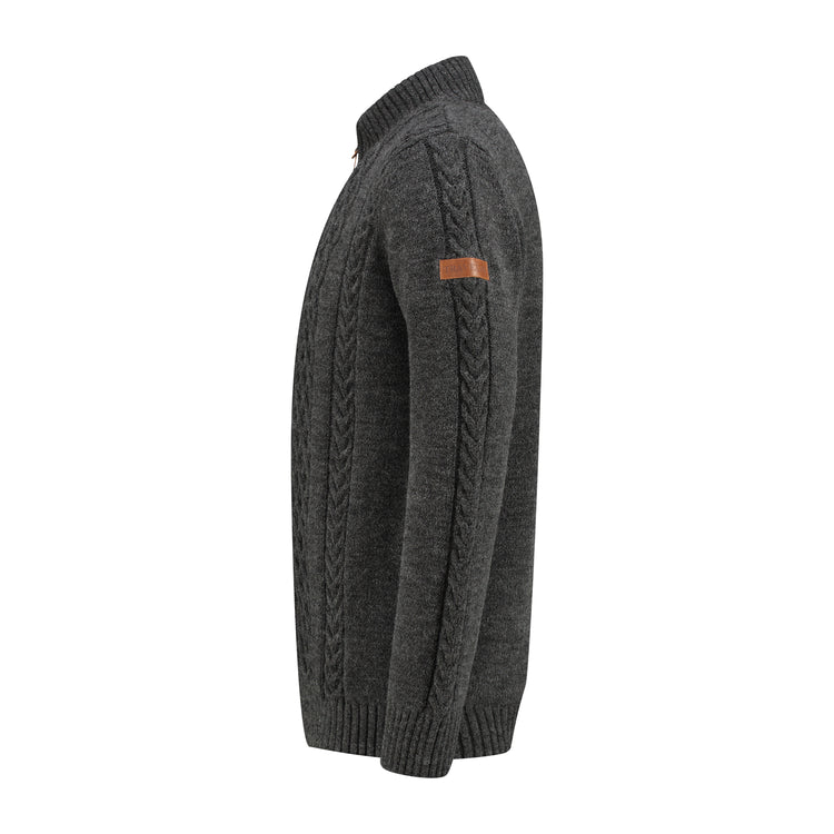 Jaali Men - Knitted cardigan - Dark antracite L