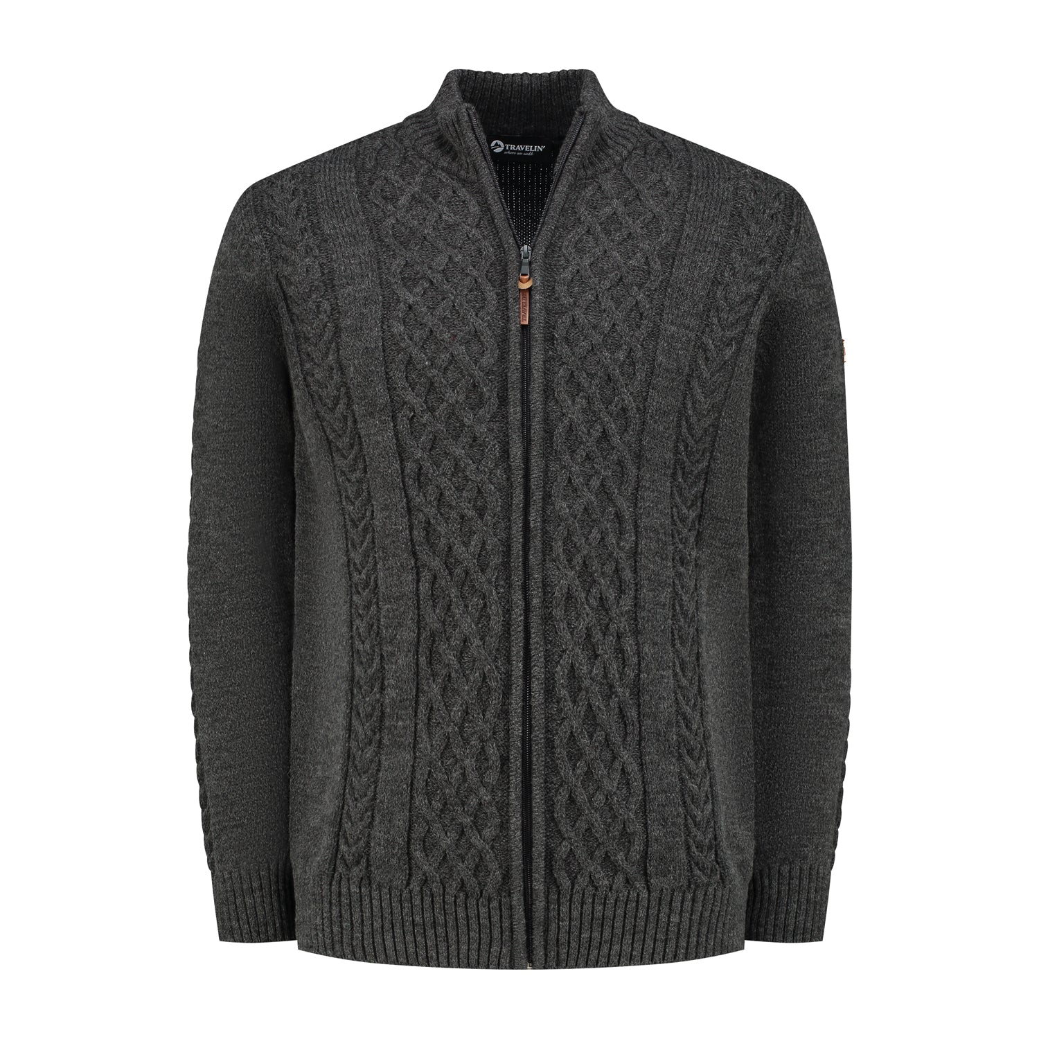 Jaali Men - Knitted cardigan - Dark antracite F