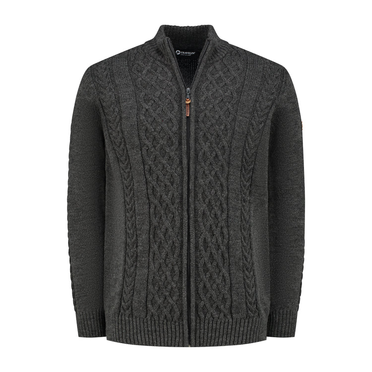 Jaali Men - Knitted cardigan - Dark antracite F