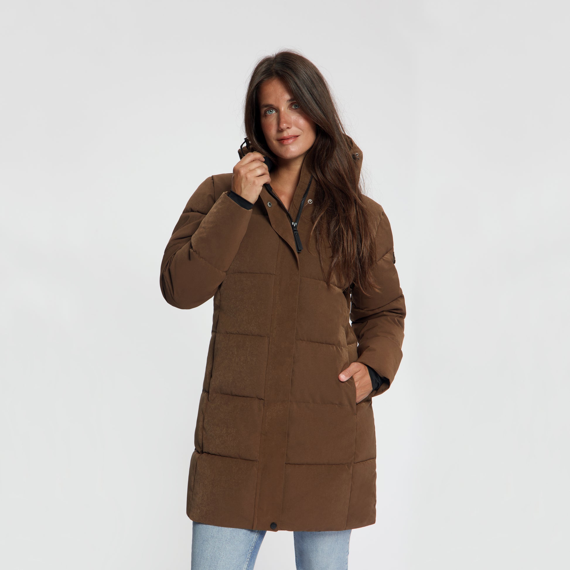 Astrid Women - Puffer Winter Jacket - Waterproof - Dark Brown MV