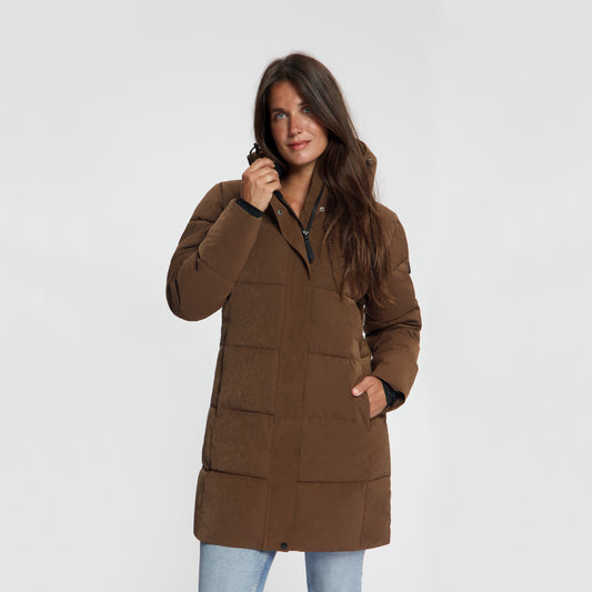 Astrid Women - Puffer Winter Jacket - Waterproof - Dark Brown MV