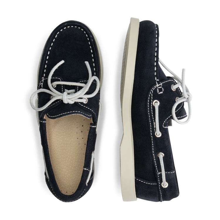 Foss Kids - Boat shoes - Suede - Navy UPD