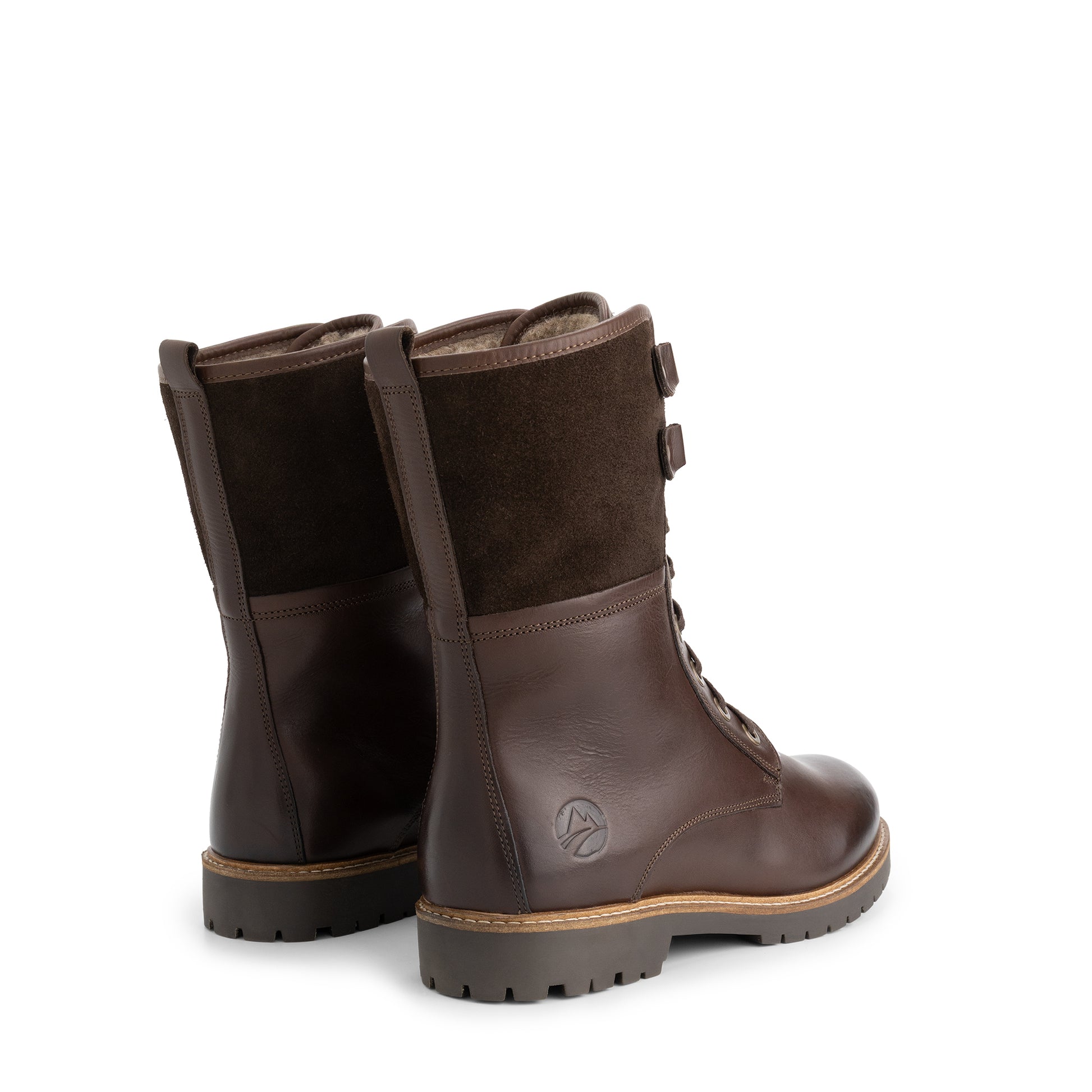 Kongea Women - Lace-up boots - Wool-lined - Dark brown BD