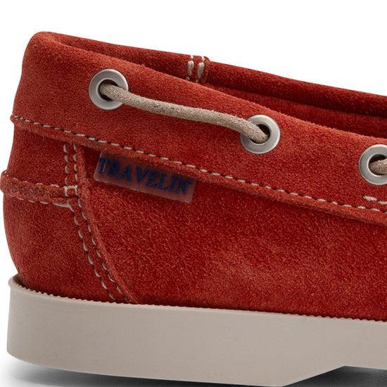 Penzance Women - Boat shoes - Suede - Red DFH